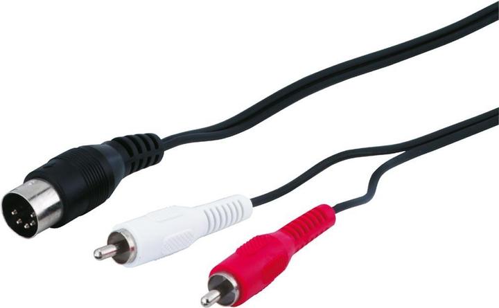 Actual product image Goobay Audio video cable 1.5 m 5-pin DIN plug > 2 x RCA plug (1.50 m, Cinch)