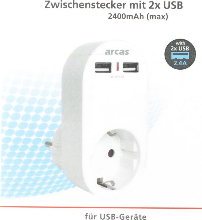 Produktbild Goobay Steckdose mit 2x USB-Port, 2,0A Schutzkontaktsteckdose 16A (3500 W)