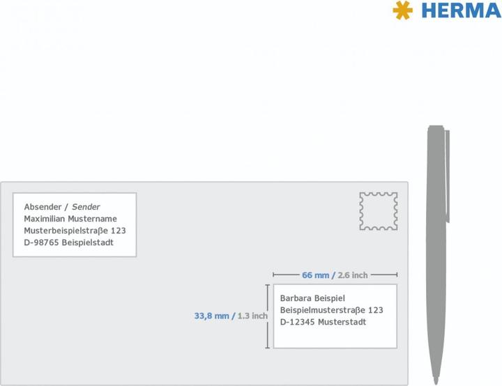 Actual product image HERMA Freezer labels A4