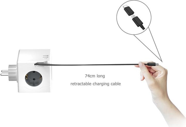 Produktbild MicroConnect PowerCube, 3 Schuko outlets (3 x, CEE 7/3, 1.50 m)