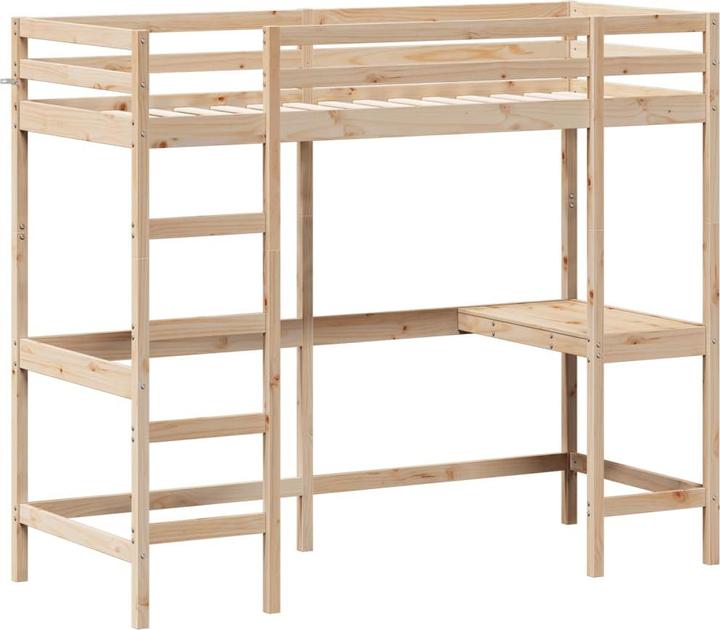 Image du produit VidaXL Lit superposé avec bureau (75 x 190 cm)