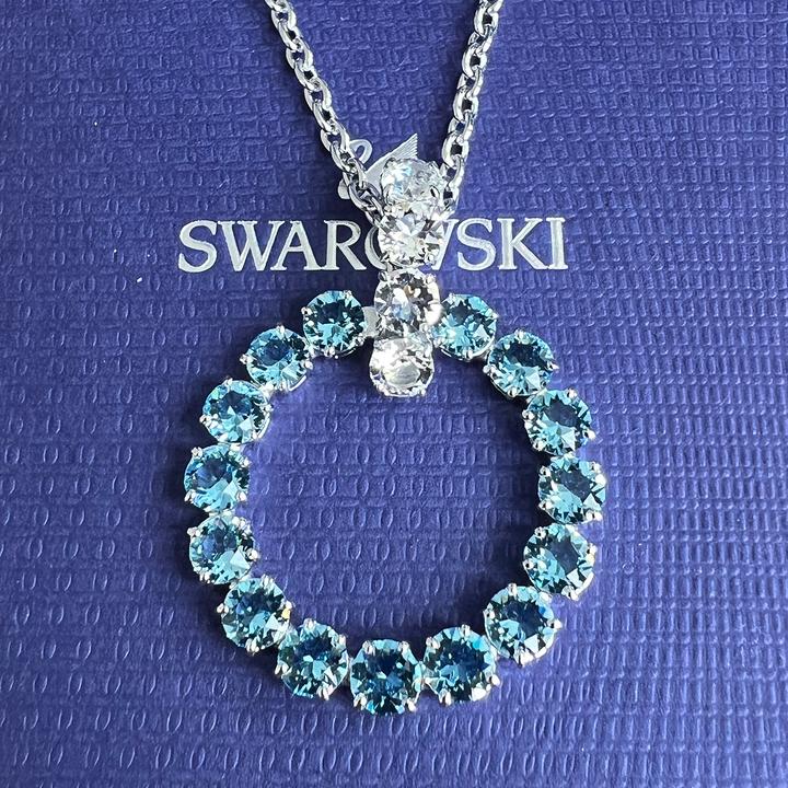 Actual product image Swarovski Exalta Necklace Blue (Swarovski Metal)