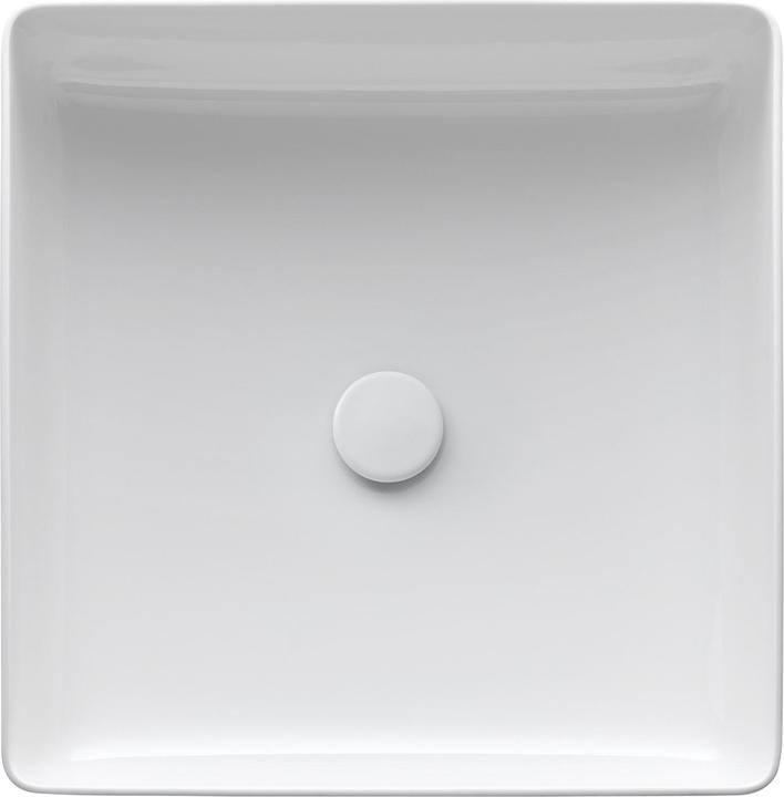 Laufen Living square wastafel 36x36cm zonder kraangat zonder overloop saphirkeramiek wit (360 mm, 360 mm)