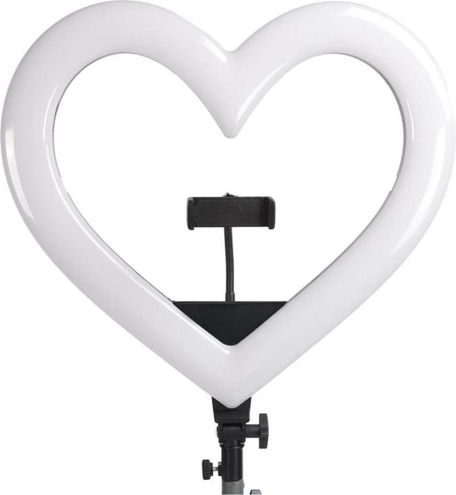 Immagine prodotto OEM Smart device LED Ring Stream RGB lamp 12inch with holder for mobile HEART + tripod JM33-13 black (Anello di luce)