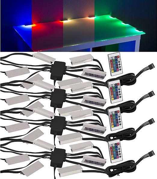 Immagine prodotto Lunartec Set di 4 luci per scaffali in vetro a LED