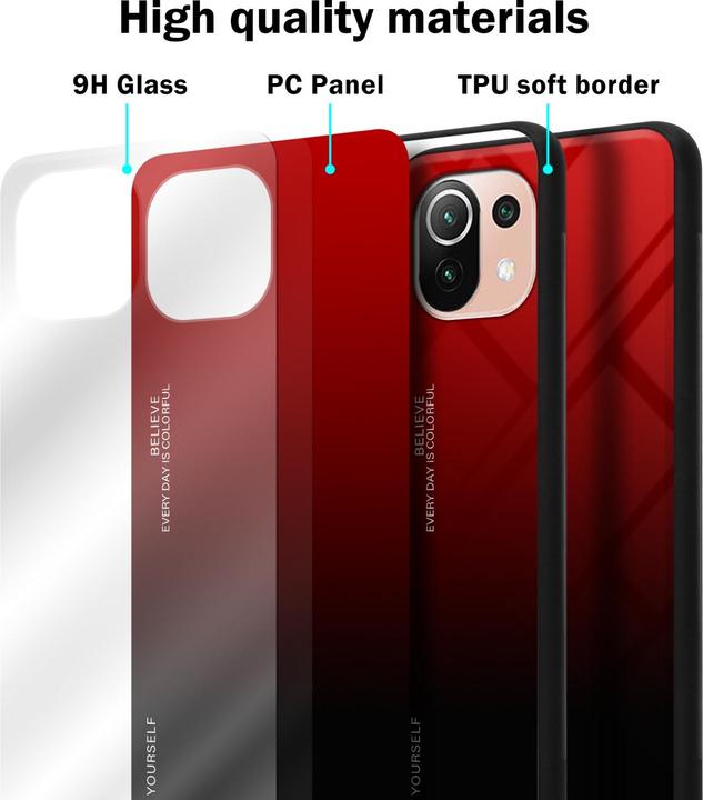 Actual product image Cadorabo TPU 2 colors glass envelope (Xiaomi Mi 11 Lite, Xiaomi Mi 11 Lite 5G)
