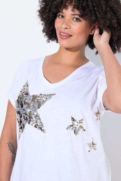 Produktbild Angel of Style T-Shirt, Komfort Fit, Pailletten-Sternen (50)