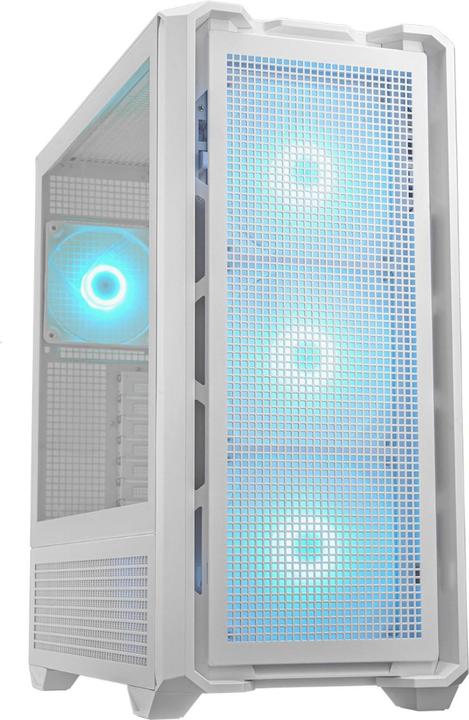 Produktbild Cougar MX600 White | PC Case | Mid Tower / Mesh Front Panel / 3 x 140mm + 1 x 120mm Fans / (mATX, Mini-ITX, ATX, SSI CEB)
