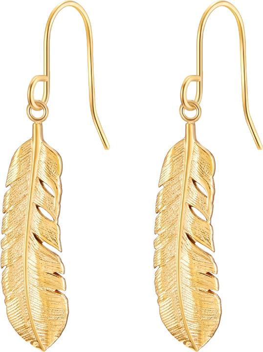 Actual product image Eastside Earring feather stainless steel - 31880 (Stainless steel)