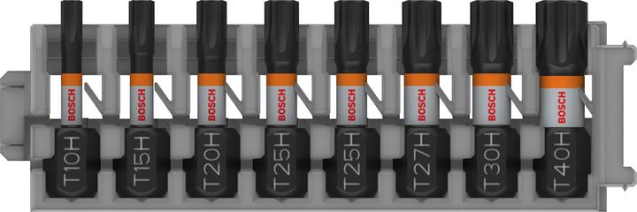 Produktbild Bosch Professional Zubehör PRO Torx Security Impact Bit, T10H, T15H, T20H, T25H(x2), T27H, T30H, T40H, 25 mm, 8-tlg. (T25x2, T27H, T40H, T10H, T20H, T15H, T30H)