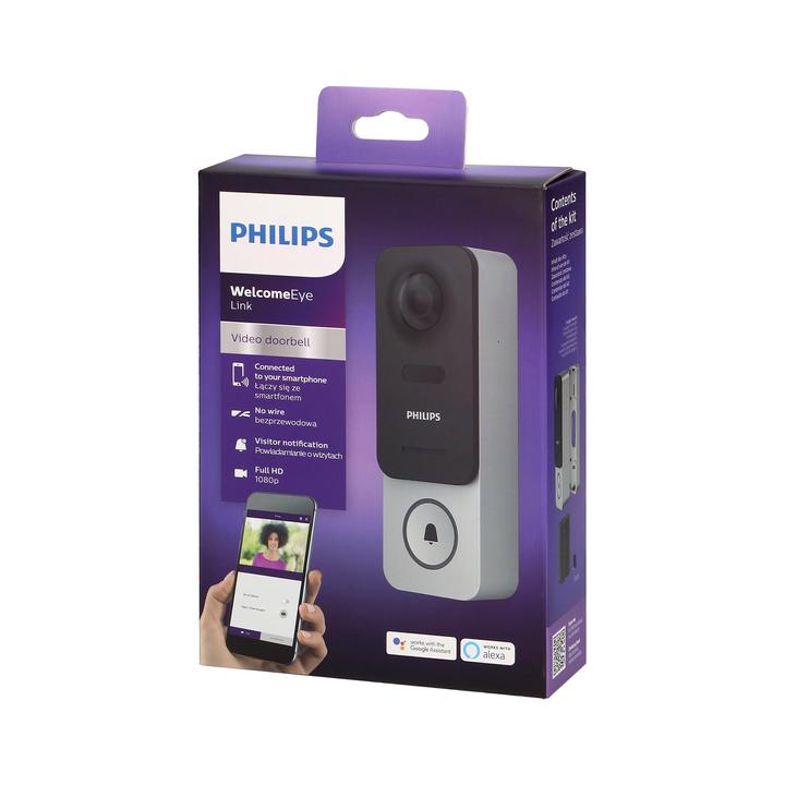 Actual product image Orno Philips WelcomeEye Link, wireless video intercom with Wi-Fi, rechargeable battery (Wi-Fi)