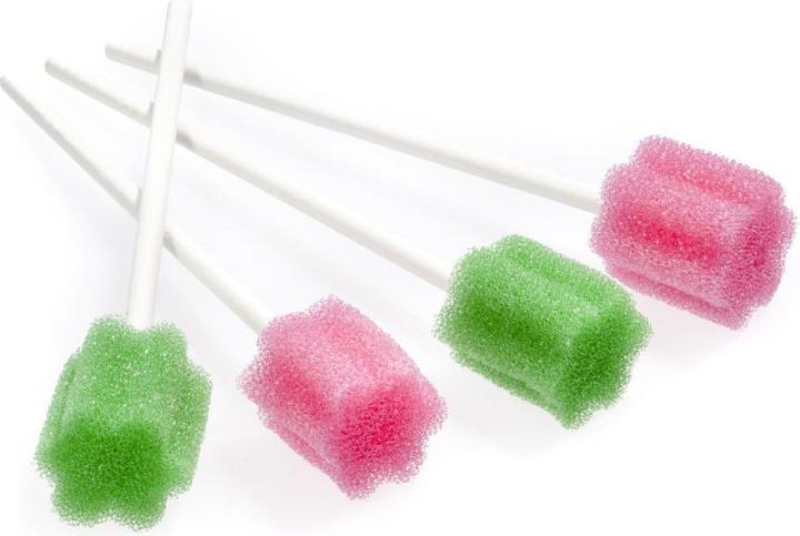 Ampri Mundpflegestäbchen mit Schaumstoffkopf neutral (250 x)