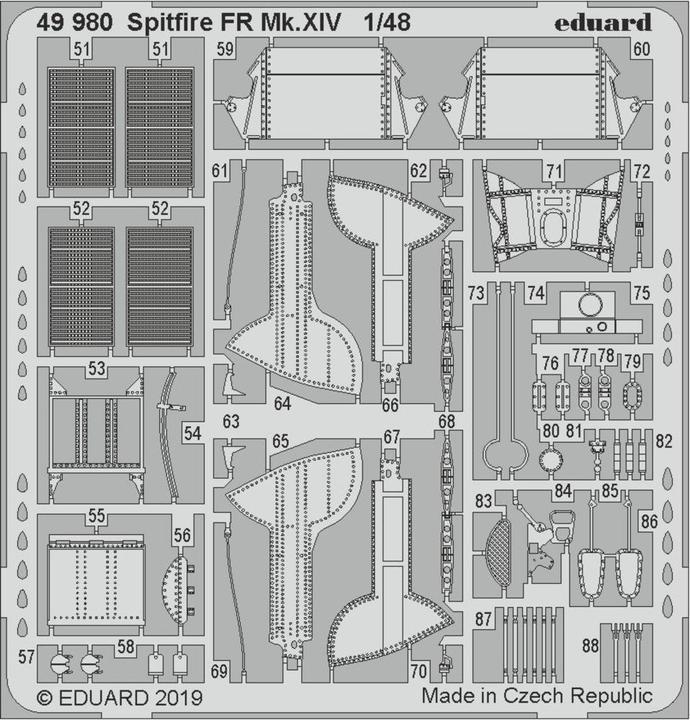 Produktbild Eduard Spitfire FR Mk.XIV for Airfix
