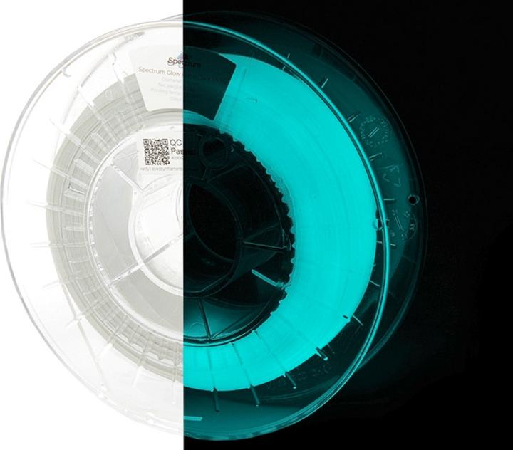 Produktbild PLA Glow in the Dark Blue 0.5kg 1.75mm (PLA, 1.75 mm, 500 g, Blau)