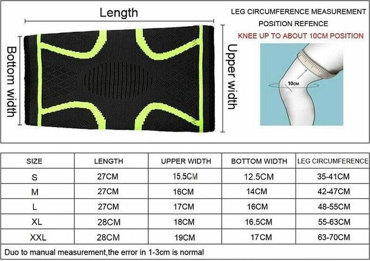 Image du produit JTI Genouillère de compression pour le fitness/la course à pied - L (L)