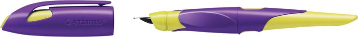 Actual product image STABILO EASYbirdy R fountain pen, right-handed, violet/yellow nib width: A, ergonomic school foo... (Violet, Yellow, 1 x)