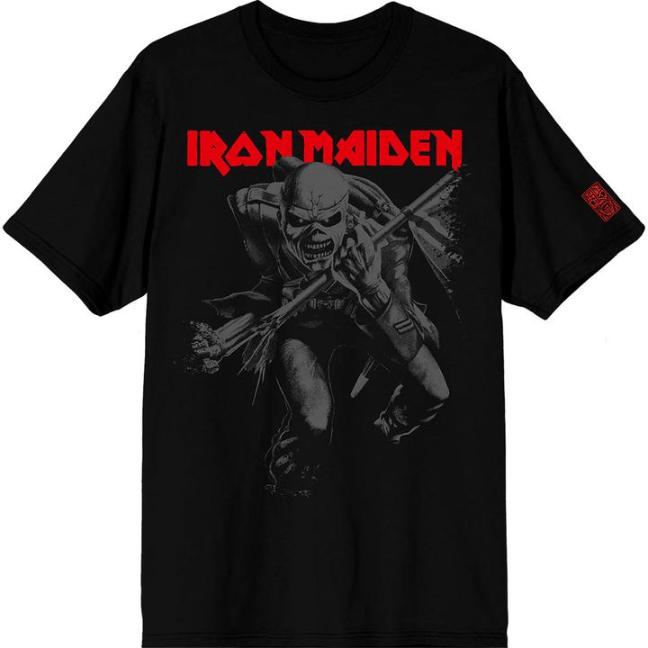 Iron Maiden 50 Trooper Crop Grey Sleeve Print