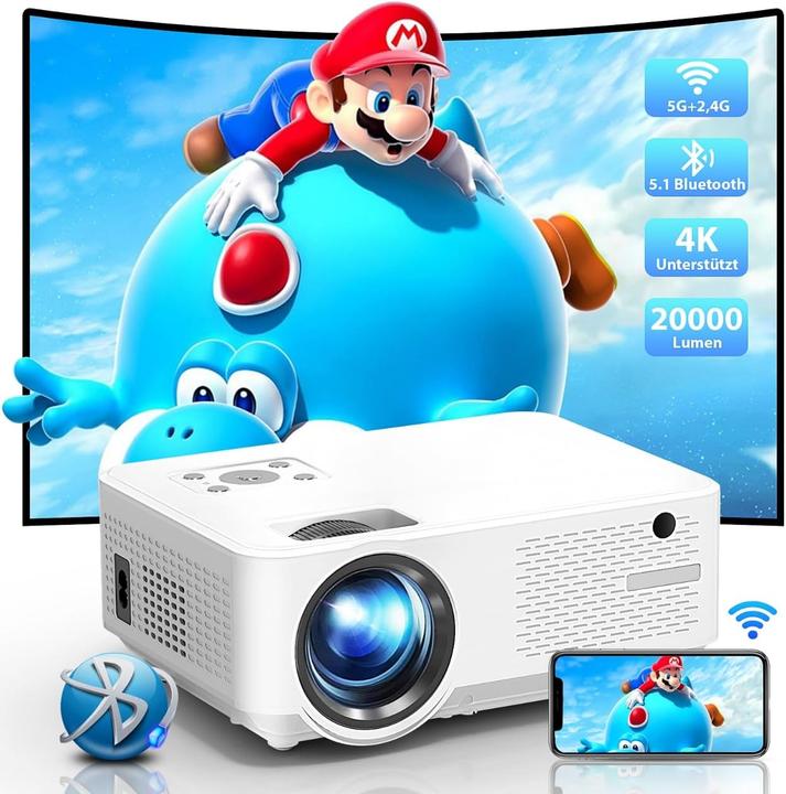 Produktbild Zoomcat 4K Beamer C9WX mit WiFi & Bluetooth, Full HD, 20000 Lumen (4K, 20000 lm)