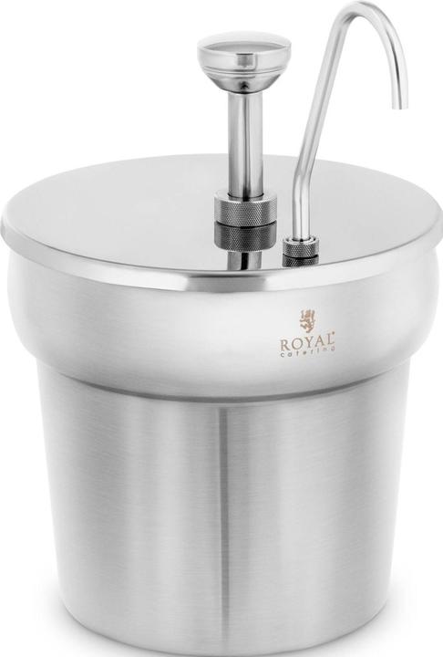 Produktbild Royal Catering Saucenspender Pumpspender Dosierspender Senfspender Ketchup Edelstahl 6,6 l