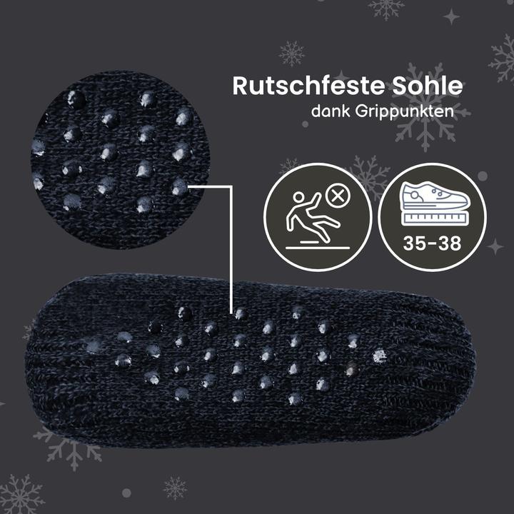 Image du produit Hermex Chaussons taille 35-38 Chaussettes d'hiver Chaussettes douillettes Chaussettes Fuzzy Pantoufles (35, 36, 37, 38)