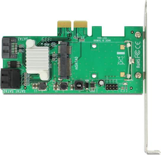 Actual product image Delock Hybrid 3 x internal SATA 6 Gb/s + 1 x internal mSATA