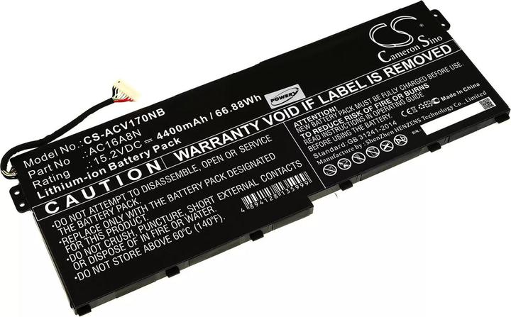 Actual product image AccuCell Akku für Laptop Acer Aspire V17 Nitro / VN7-793G / Typ KT.0040G.009/ Typ AC16A8N - 15,2V - 4400 mAh (4400 mAh)