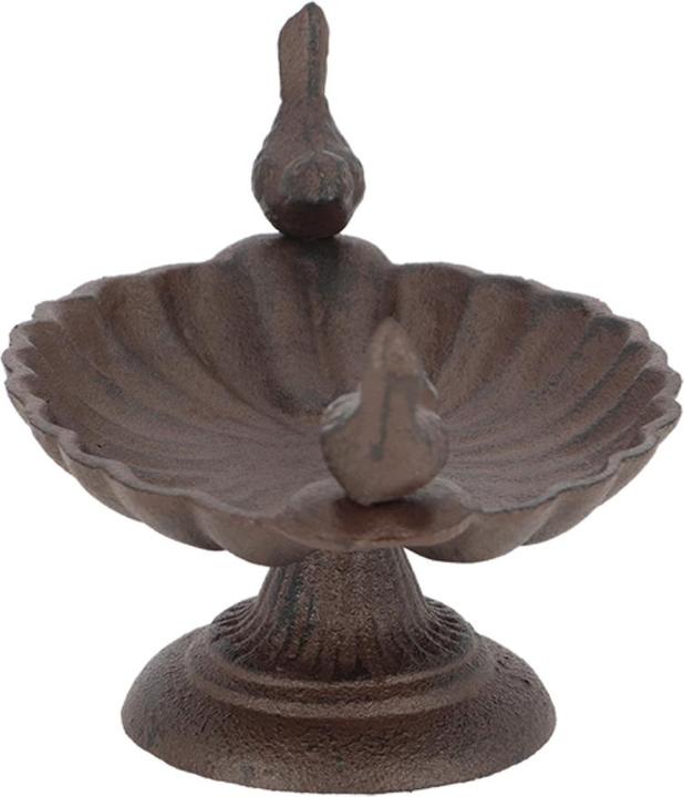 Image du produit Esschert Design Abreuvoir pour oiseaux Pied en fonte 2 oiseaux