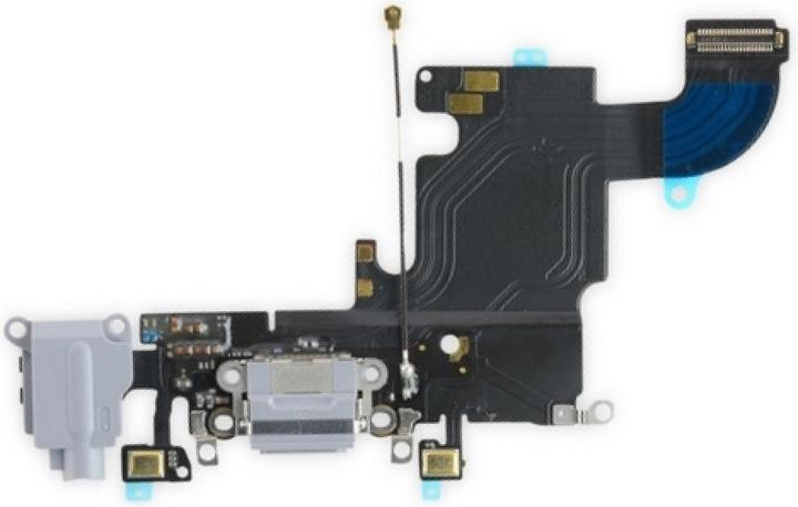 Actual product image Foxconn iPhone 6S Lightning Dock Connector Audio Flex Microphone grey black (iPhone 6s)