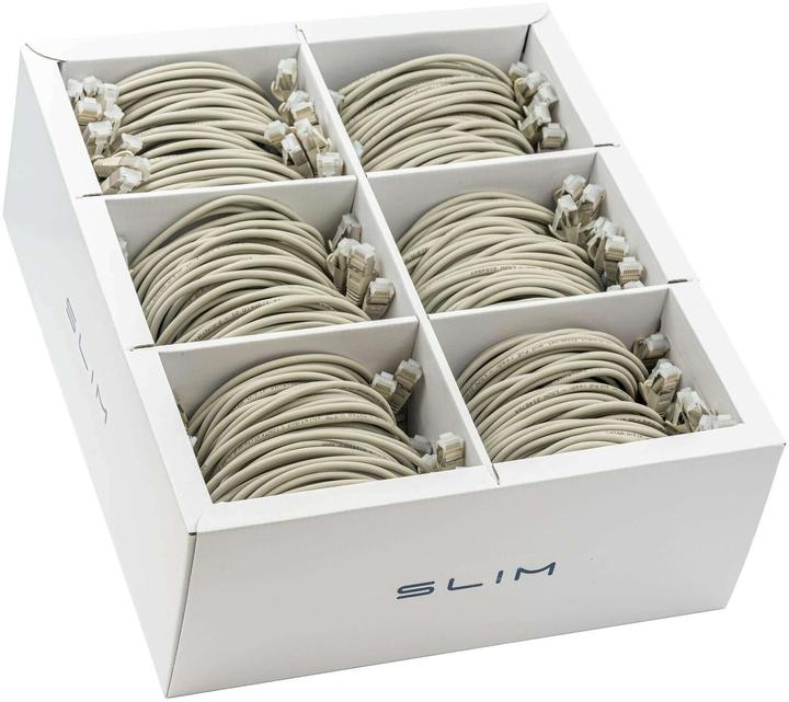 Immagine prodotto SLIM Cavo Slimpatch RJ-45, Cat 6A, U/FTP, 3 m, grigio, confezione da 36 pezzi (U/FTP, CAT6a, 3 m)