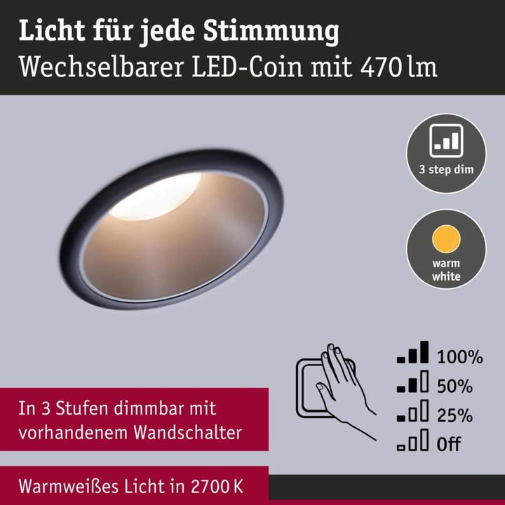 Produktbild Paulmann Einbauleuchte Cole Set (460 lm)