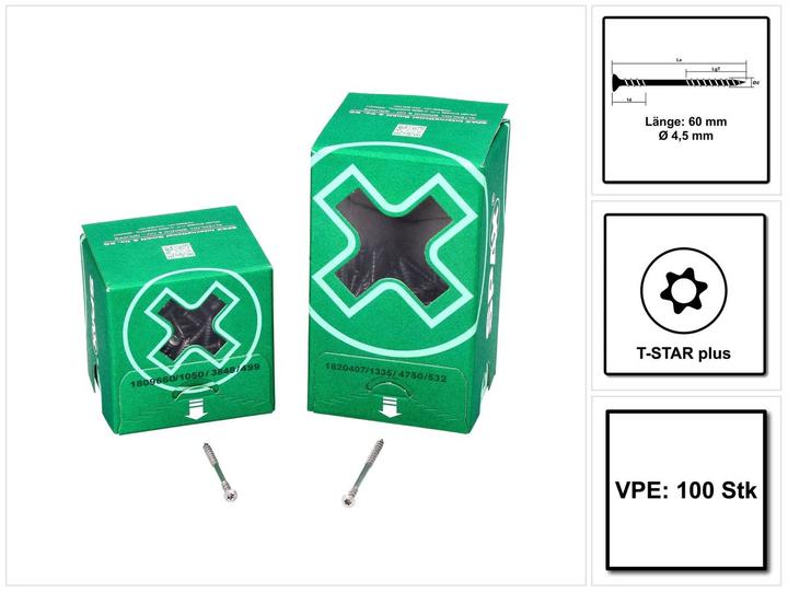 Actual product image Spax Fassadenschrauben LK A2,4.5x60mm (100 Screws per piece)