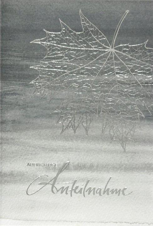 Produktbild ABC Trauerkarte Aufrichtige Anteilnahme B6 (1 Stk.)