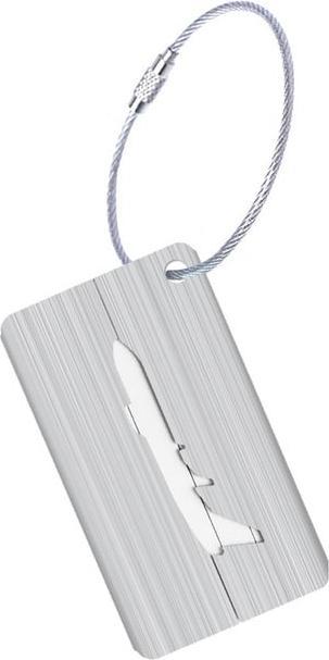 JTI Gepäckanhänger aus Aluminium mit Flugzeugmotiv (Schlösser & Anhänger)