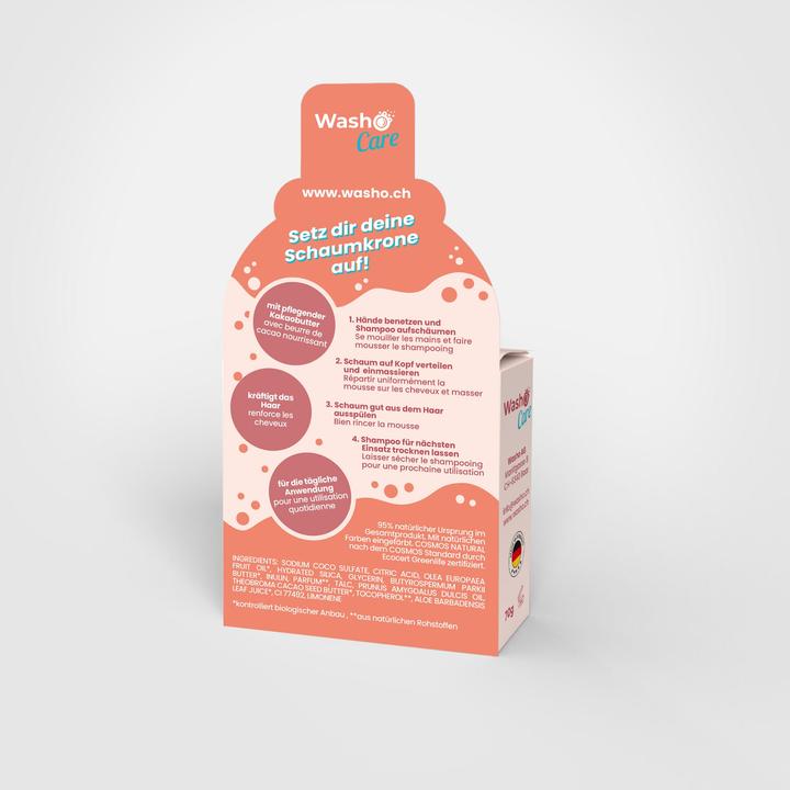 Actual product image Washo Solid Shampoo Natural Care (200 ml, Solid shampoo)