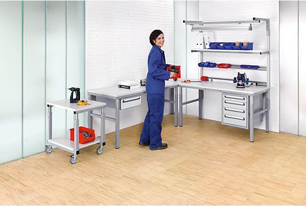 Produktbild RAU Arbeitsplatz-System, höhenverstellbar von 650 - 1000 mm (100 cm, 50 cm)