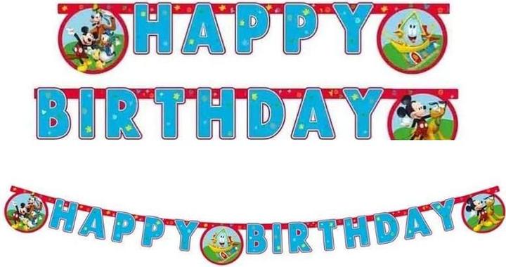 Actual product image Qualatex Guirlande d'anniversaire Mickey Mouse