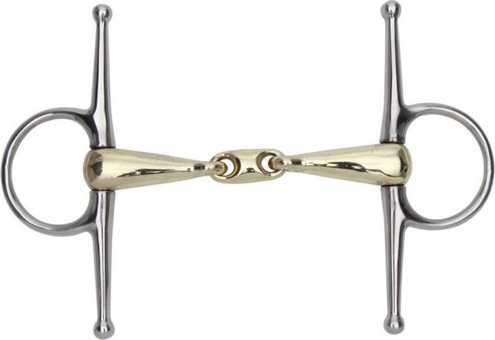 Immagine prodotto Shires Snaffle da gamba con pezzo centrale in ottone