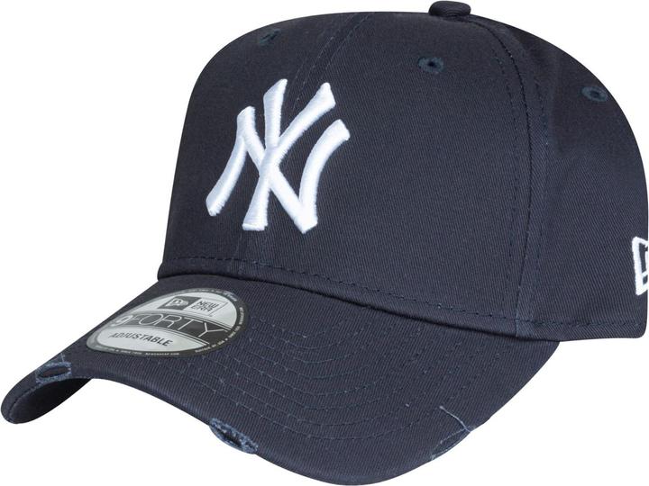 New Era 9Forty Strapback Cap - Distressed Ny Yankees Navy