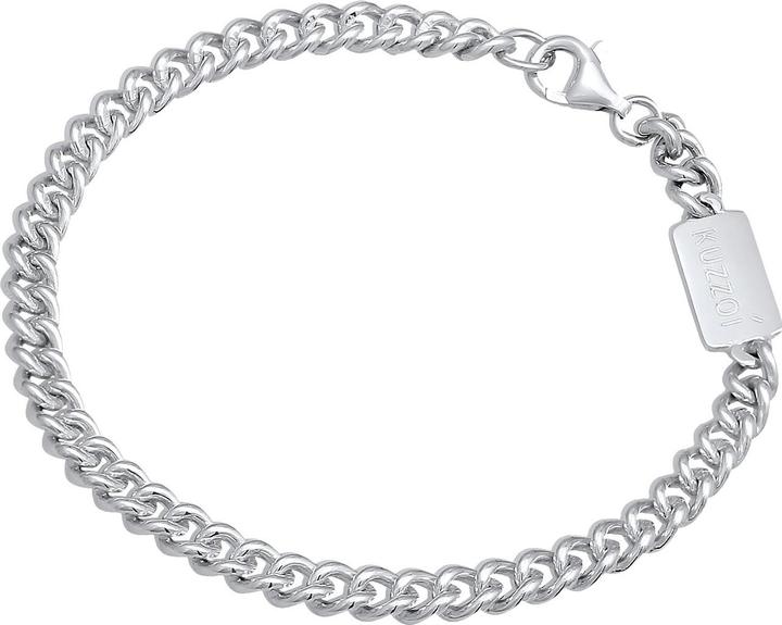 Kuzzoi Armband Herren Rundpanzer Massiv 925 Silber (19 cm, 925er Sterling Silber)