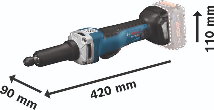 Actual product image Bosch Professional Bosch GGS 18V-23 PLC Professional cordless straight grinder 18 V brushless + 1x ProCore (Straight grinder)