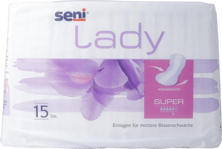 Seni Lady Super Einlage atmungsaktive anatomische 18x37cm 5 Tropfen (15 x)