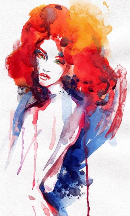 Actual product image Trenddeko The woman with fiery red hair (192 x 300 cm)
