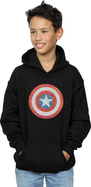 Immagine prodotto Captain America Sketched Shield Felpa con Cappuccio Ragazzi (128)