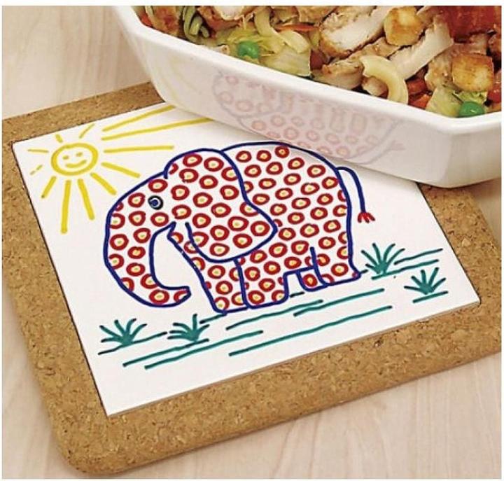 Immagine prodotto Creativ Company Sottobicchiere con telaio in sughero (1 x, Pan coaster)