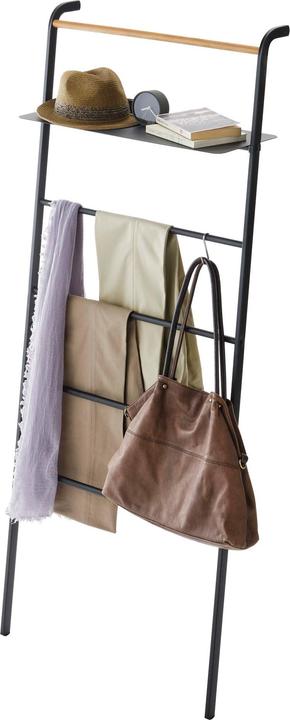 Actual product image Yamazaki Leaning clothes ladder with TOWER shelf
