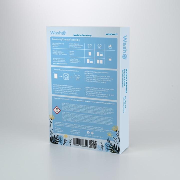 Actual product image Washo Washing strips (60 Washing cycles, Washcloths)