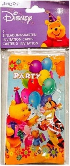Actual product image Winnie the Pooh Invitations (Pack of 6) (6 pcs.)