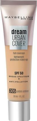 Maybelline New York Maybelline Dream Urban Cover All-In-One Protective Makeup SPF 50 305 Golden Amber 30ml (305 Golden Amber)