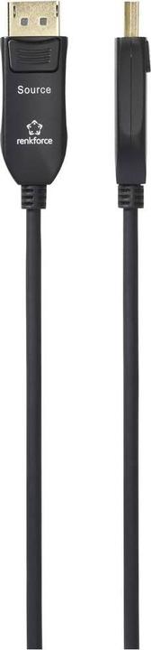 Produktbild Renkforce Glasfaser / DisplayPort Anschlusskabel DisplayPort Stecker, DisplayPor (30 m, DisplayPort)