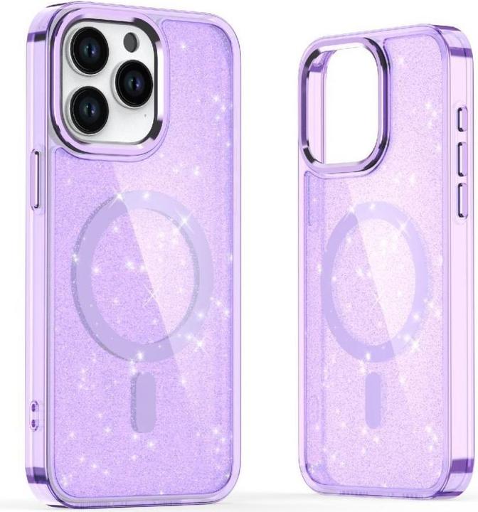 Image du produit Hurtel Étui à paillettes MagSafe pour iPhone 16 Plus - violet avec paillettes (Apple iPhone 16 Plus)